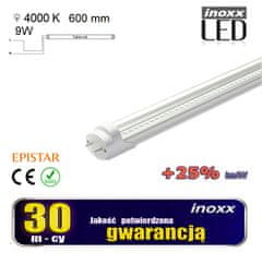 slomart LED fluorescenčna sijalka 60cm 9w T8 4000K G13 nevtralna prozorna enostranska