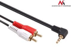 Maclean Maclean 3,5 mm kotni mini jack kabel, 2RCA, 3 m, črn, MCTV-825