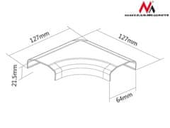 Maclean Maskirni trak Maclean, Za kable, Kot, Sistemska plastika, Š 127x127x21,5 mm, MC-697