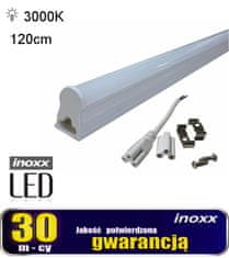 slomart T5 LED linearna fluorescentna svetilka 120 cm 18 W topla 3000k nadometna svetilka, integrirana z napeljavo