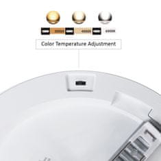 Led4U LED stropni panel 6v1, vgradni, nadometni, ultra tanek, 18W, 3 barve (WW, NW, CW) Led4U LD130, vgrajen napajalnik