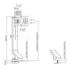 Maclean Maclean namizno držalo za monitor, univerzalno, 17"-32", 8kg, MC-853