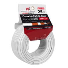 Maclean Koaksialni kabel Maclean, kabel satelitske antene, RG6 1.02CU+4.8FPE+CU/P+32*0.12CU+6.8PVC, 25M, MCTV-470