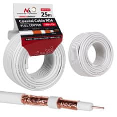 Maclean Koaksialni kabel Maclean, kabel satelitske antene, RG6 1.02CU+4.8FPE+CU/P+32*0.12CU+6.8PVC, 25M, MCTV-470