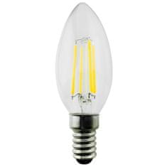 slomart Žarnica Maclean, Filament LED E14, 4W, 230V, WW topla bela 3000K, 400lm, Retro Edison okrasna sveča C35, MCE285