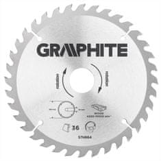 Graphite Žagin list, Widia, 185 x 30 mm, 36 zob