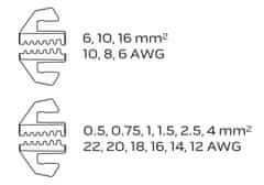 NEO Klešče za stiskanje ferulnih sponk 0,5-16 mm2 (22-6 AWG)