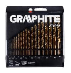 Graphite HSS-Co svedri za kovino 1,0-10,0 mm, komplet 19 kos.