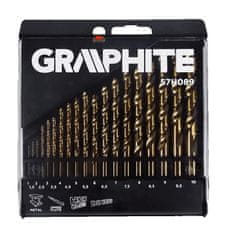 Graphite HSS-Co svedri za kovino 1,0-10,0 mm, komplet 19 kos.