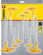 Topex T-tip Torx ključi T10-T50, set 9 kom