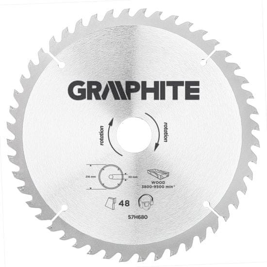 Graphite Žagin list, Widia, 216 x 30 mm, 48 zob