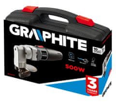 Graphite Ravne škarje za pločevino 500W, kovček