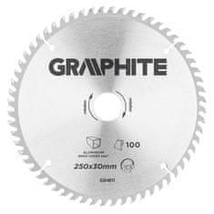 Graphite Žagin list, Widia, 250 x 30 mm, 100 zob, za aluminij