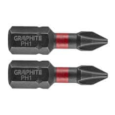 Graphite Udarni nastavki PH1 x 25 mm, 2 kos.