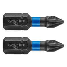 Graphite PZ1 x 25 mm udarni nastavki, 2 kos.