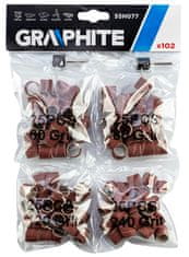 Graphite Brusilni trak 12,7 mm, K60, K80, K120, K240, set 100 kos, + steblo 3,2 mm, 2 kos.