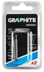 Graphite HSS trapezni rezkar 2,95 mm, steblo 3,2 mm, 2 kosa.