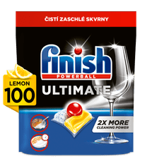 Finish Ultimate All in 1 Lemon Sparkle kapsule za pomivalni stroj, 100 kosov