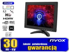 slomart LCD monitor 10 palcev LED VGA HDMI AV USB BNC 12V 230V... (NVOX PC105VHB)