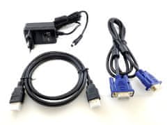 slomart Avtomobilski monitor ali samostoječi LCD 12-palčni LED VGA HDMI 12V 230V... (NVOX PC1211 VGAH)