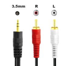 slomart AK233 Jack kabel 3.5mm-2xRCA cinch 1.5m