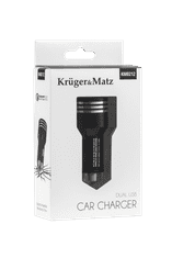 slomart Avtopolnilec Kruger & Matz 2xUSB 4800mA s funkcijo Quick Charge 3.0