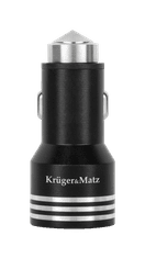 slomart Avtopolnilec Kruger & Matz 2xUSB 4800mA s funkcijo Quick Charge 3.0