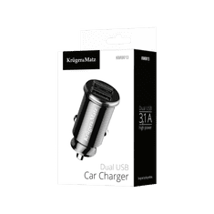 slomart Kruger & Matz dvojni USB 3100 mA avtopolnilec s funkcijo Quick Charge 3.0