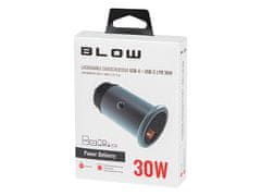 Blow 75-726# Avtopolnilec usb+usb-c vtičnica 30w g30c