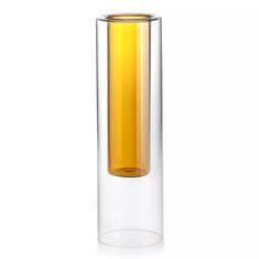 IVV Vaza Doublé h30cm / jantar / borosilikatno steklo