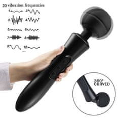 Miramarket Stimulator-Massager Ultra močan -Big USB Black 20 Funkcija