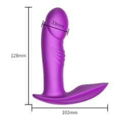 Ero Stimulator - serija B - silikonski vibrator za hlačke USB 7 funkcij / ogrevanje / funkcija udarca