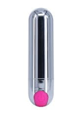 Ero Vibrator-Strong Bullet Vibrator Silver/Pink USB 10 funkcij