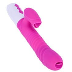 Ero Vibrator-Silikonski vibrator USB 7 funkcij in funkcija potiskanja / ogrevanje, vijolična