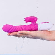 Ero Vibrator-Silikonski vibrator USB 7 funkcij in funkcija potiskanja / ogrevanje, vijolična