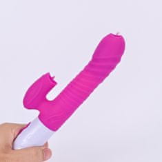 Ero Vibrator-Silikonski vibrator USB 7 funkcij in funkcija potiskanja / ogrevanje, vijolična