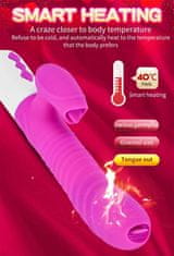 Ero Vibrator-Silikonski vibrator USB 7 funkcij in funkcija potiskanja / ogrevanje, vijolična