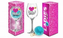 Ero LADIES TIME - Vinski kozarec Signoria 700ml + pom-pom - Coolest