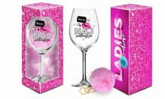 Ero LADIES TIME - Vinski kozarec Signoria 700ml + pom-pom - The Most Beautiful