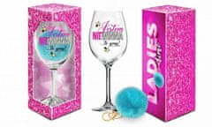 Ero LADIES TIME - Vinski kozarec Signoria 700ml + pom-pom - Sem nedolžna