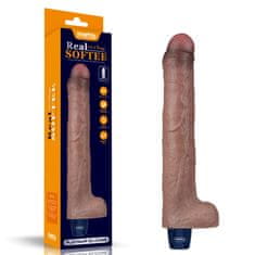 Ero 10.5 "REAL SOFTEE akumulatorski silikonski vibracijski dildo