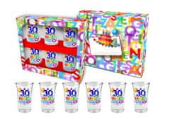 Miramarket Steklo - BIRTHDAY LETTERS 30 set 6 kozarcev 35 ml