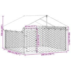 Vidaxl Zunanji pasji boks s streho 200x200x150 cm