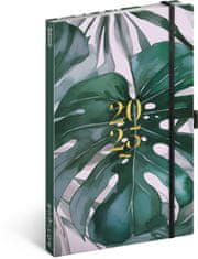 NOTIQUE Tedenski dnevnik Monstera 2025, 13 x 21 cm