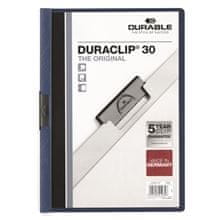 Durable Mapa s sponko DURACLIP30, A4, temno modra