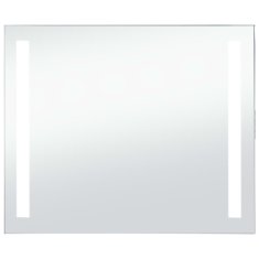 Vidaxl Kopalniško LED stensko ogledalo 80x60 cm