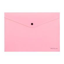 Karton P+P Zložljiv kovček z gumbom Pastelini, A5, roza