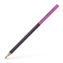 Faber-Castell Dvobarvni grafitni svinčnik Grip, roza/črna, 12 kosov