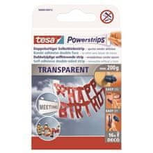 Tesa Dekorativni trakovi Powerstrips, prozorni, 16 kosov