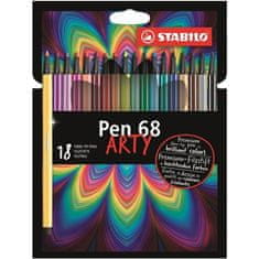 Stabilo Pisalo Pen 68 "ARTY", komplet 18 barv